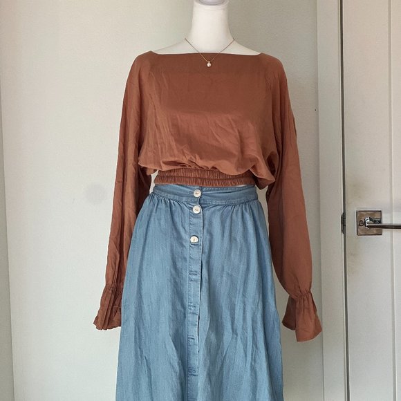 Cute Look Outfit: Oak + Fort Long Sleeve Blouse - Picture 3 of 9